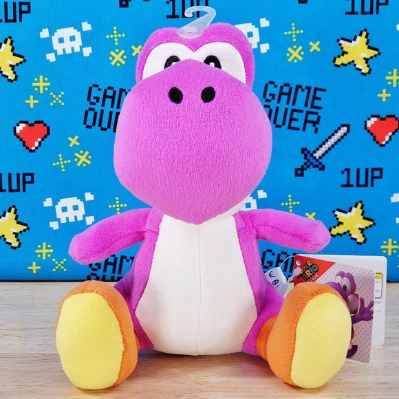 All Star Collection Super Mario PURPLE YOSHI 8" #49 Nintendo Little Buddy Plush - Picture 2 of 11